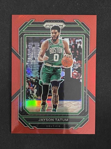 Jayson Tatum 2022-23 Panini Prizm Red 090/299 #17
