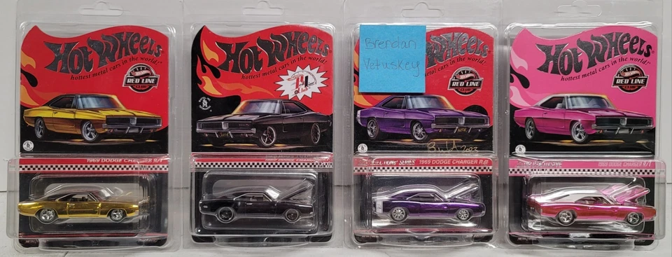 Hot Wheels RLC эксклюзивный 69 DODGE ЗАРЯДНОЕ УСТРОЙСТВО R/T черный, желтый, фиолетовый и розовый - Изображение 3 из 4