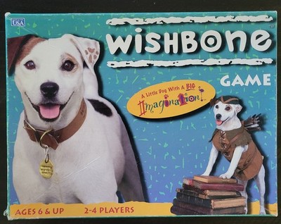 1997 University Games Wishbone the Dog Board Game PBS COMPLETE!