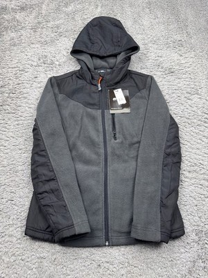 Snozu Jacket Women Medium Gray Performance Fleece Full Zip Hooded Platinum NWT