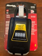 NEW Masterlock Portable Light-Up Dial Lockbox...