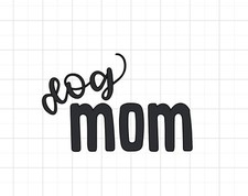Dog Mom Vinyl Decal Sticker Car Window Bumper Wall I Love My Rescue Dog 4 x6