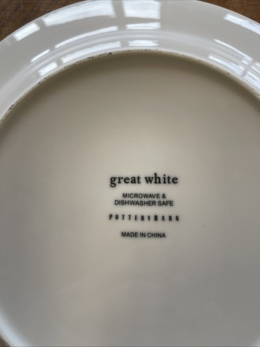 Pottery Barn GREAT WHITE RIM Dinner Plate 11 1/4" 1 ea 8 available - Picture 4 of 4
