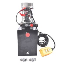 Power Unit Hydraulic Pump Dump Trailer 8 Quart Double Acting 3200 PSI Max 12V DC