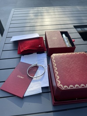 Cartier Juste un Clou Armband, klassisches Modell in 18kt Weißgold, 17 - UVP 8200 