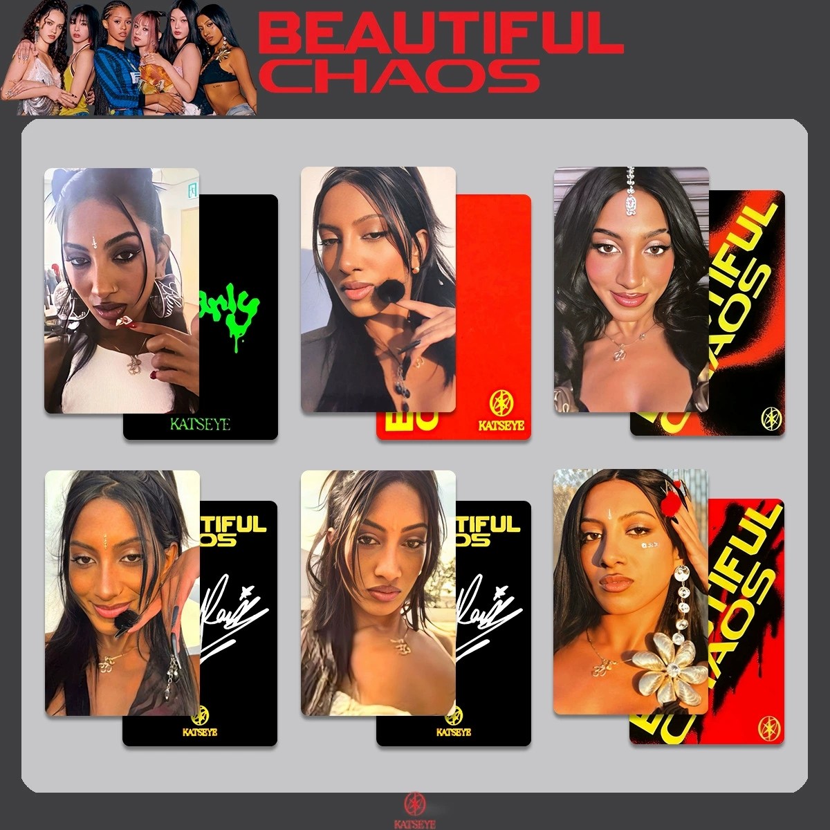 6pcs/set KATSEYE Member Self Made Photocard HD Photo Cards MEGAN