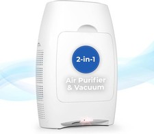 EyeVac Air 2-in-1 Touchless Vacuum and HEPA Air Purifier in White with White