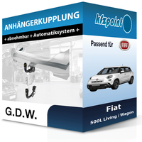 für Fiat 500L Living / Wagon 06.2017-Jetzt G.D.W. AnhäNgerkupplung Abnehmbar Neu