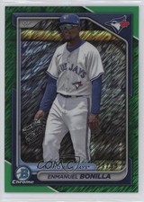 2024 Bowman Chrome Prospects Green Shimmer Refractor 74/99 Enmanuel Bonilla 16ev