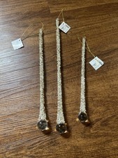 Melrose Gold  Large Silver gold Icicle Ornaments 13.5" 11.5" 10  NEW