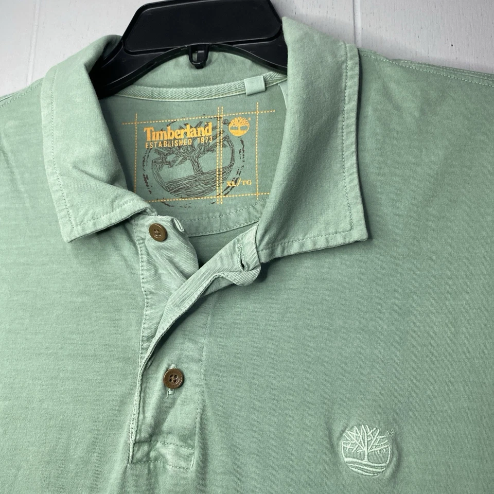 Timberland Polo Corto Algodón Orgánico Perú Suave XL TG Verde Foto 2 de 4