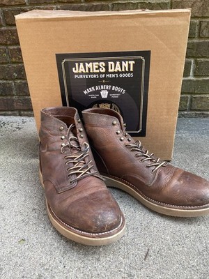 Mark Albert x James Dant Brown Leather Triple Down Boot Mk. I Size 9.5