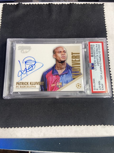 1/1 Patrick Kluivert - FC Barcelona - Topps Dynasty 22/23 - Auto Gold Psa 8