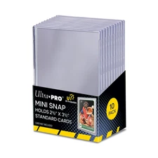 Ultra PRO 10 Ct Mini Snap Card Clear Snap Tight Trading Cards Holder Protector