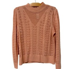 Ann Taylor LOFT Sweater Pink Long Sleeve Mock Neck NWT Pullover- Size Large