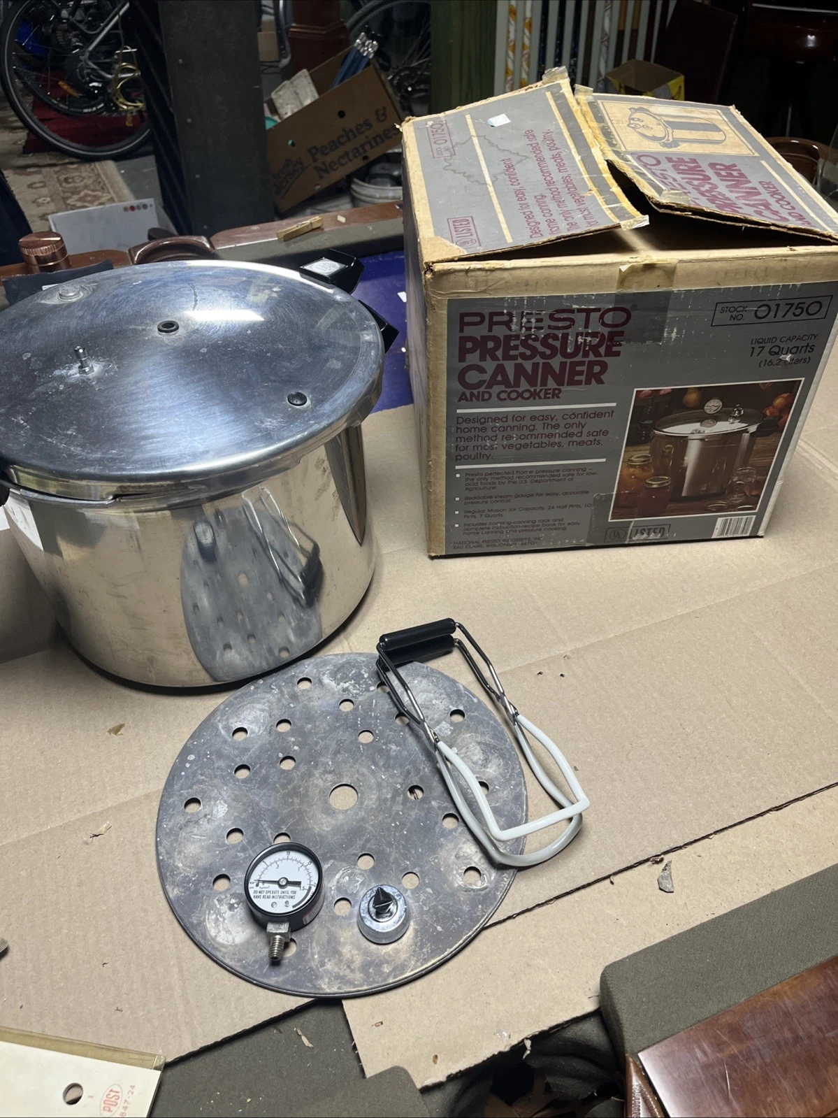 Presto 17 Quart Deluxe Pressure Canner And Cooker Vintage Model Presto 01750