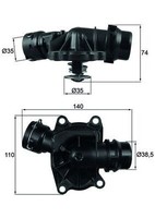 Mahle TI 233 88 Thermostat, KüHlmittel FüR BMW Land Rover Opel