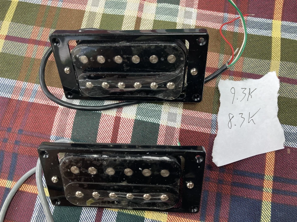 Juego de pastillas Humbucker Hagstrom suecas negras de salida vintage, grifo de bobina de 4 cables Foto 2 de 3