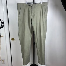 Ted Baker London Penguin TH9M Sage Green Micro-Textured Chino Trousers Mens 38R