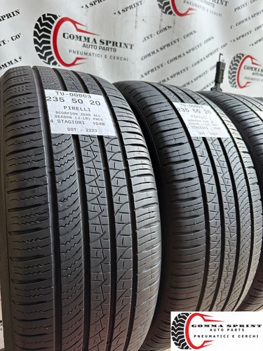 4 PNEUMATICI USATI DI OCCASIONE 235/50/20 PIRELLI 4 STAGIONI 80% GOMME 235 50 20 - Foto 7 di 10
