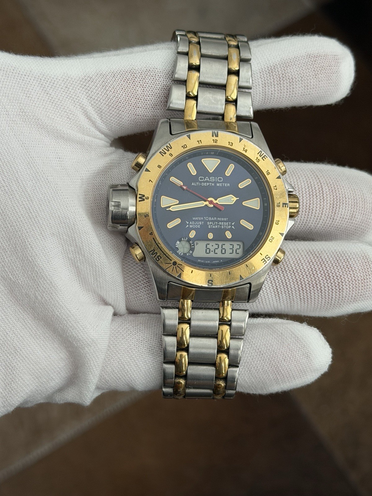 Vintage Casio Alti-Depth Meter AW-712 Men’s Ana-Digi Diver Sports Watch JDM 90s