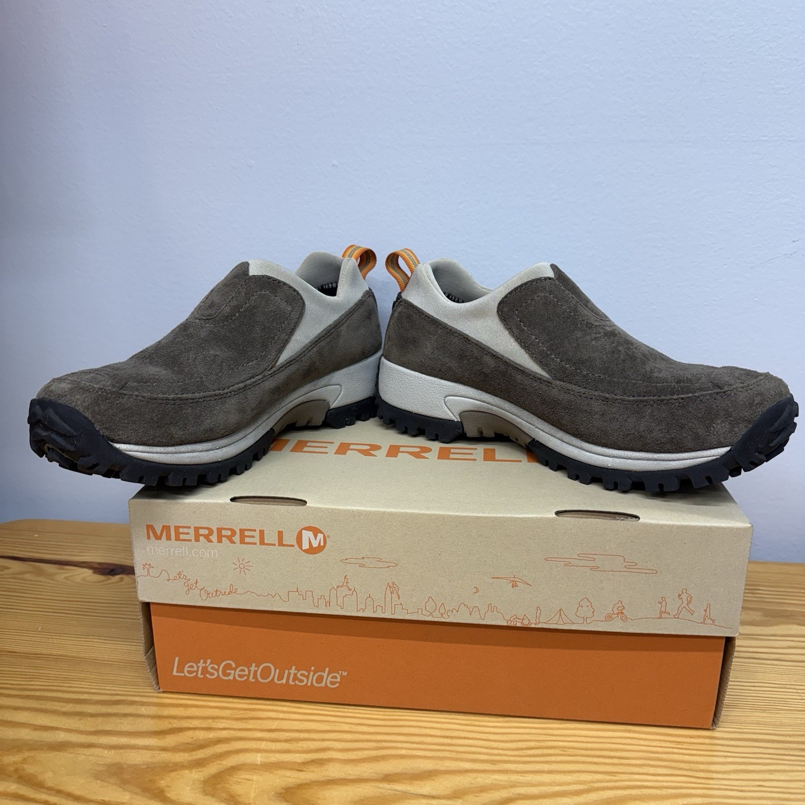 Merrell Polar Moc scarpe da trekking impermeabili donna taglia 7 marrone talpa scuro beige