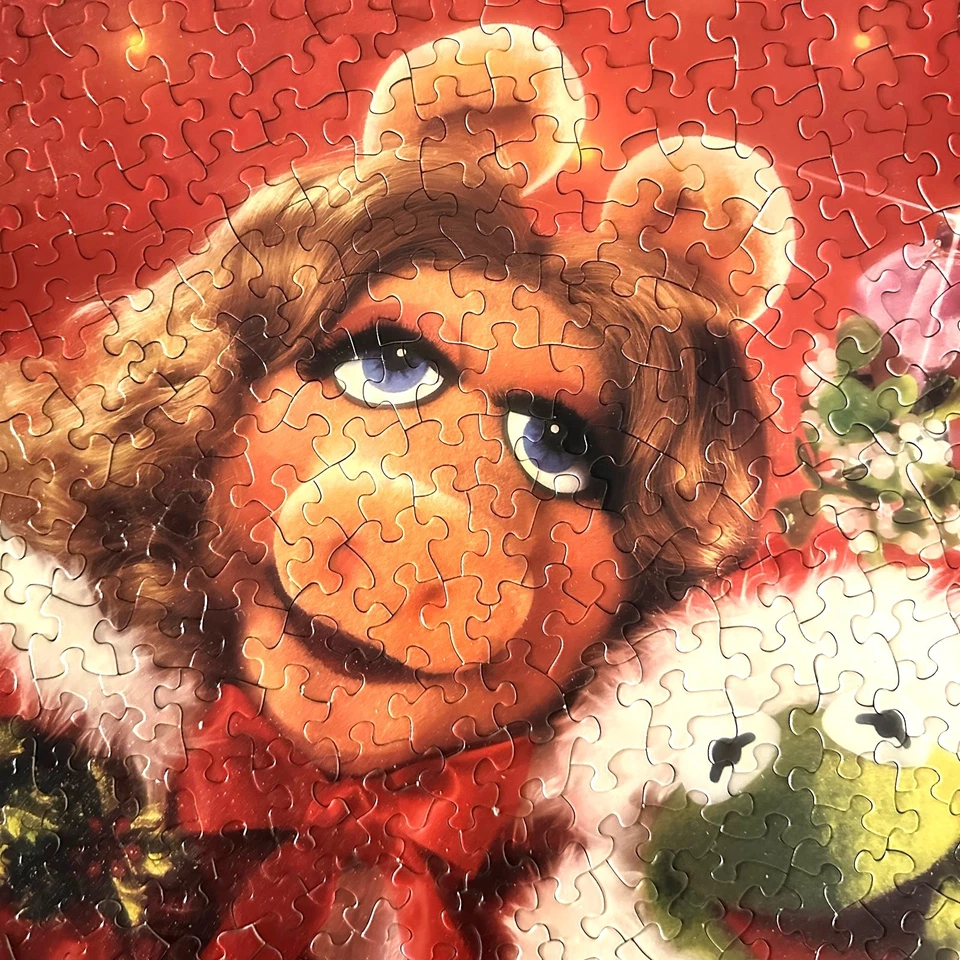 Springbok Feliz Muérdago Tiempo Navidad Puzzle Miss Piggy Kermit Completo 1981 Foto 4 de 4
