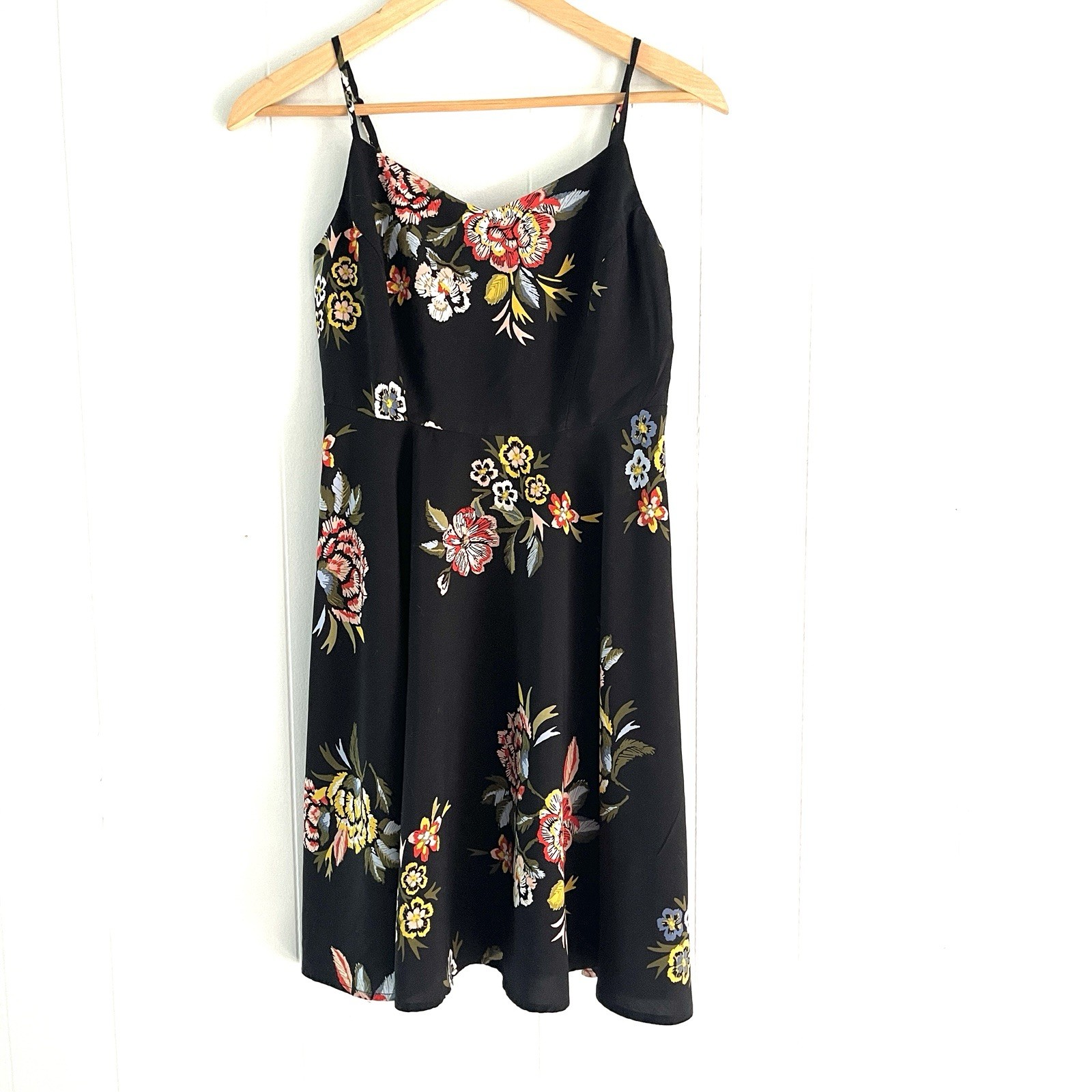 Old Navy Women’s Floral Sundress Size Small | Black Sleeveless Spaghetti Strap