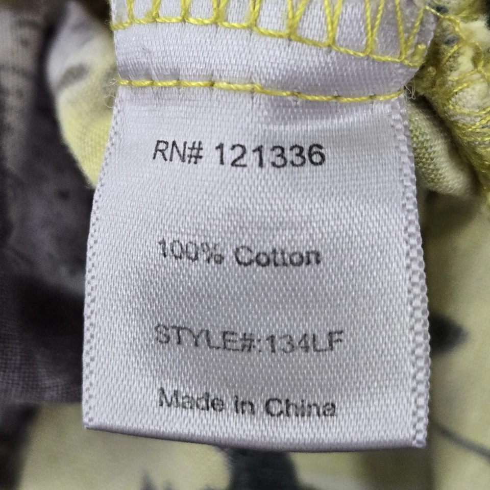 Kori By Kathy Peterson Women Scrub M Yellow Floral Graphic Print Crew Neck - Image 4 of 4