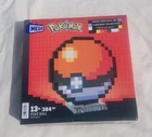 Mega Bloks - Pokemon Classic Poke Ball, Pixel Art, 342 Piece Building Toy Set