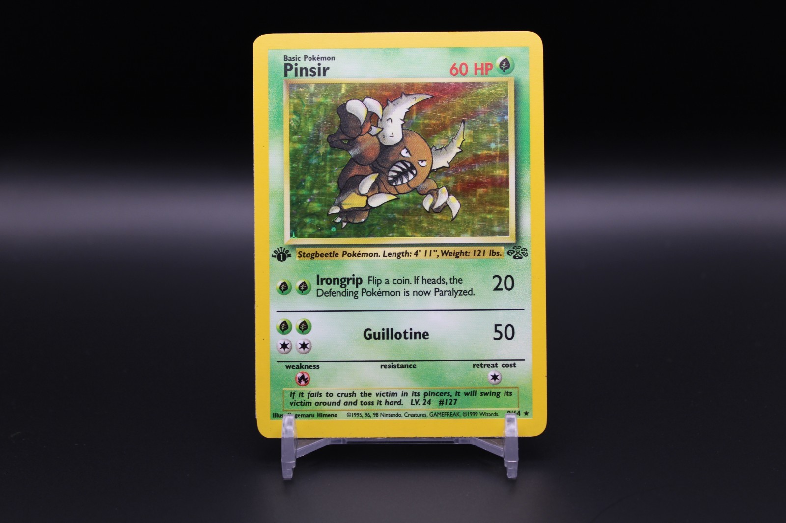 Pokemon 1999 Jungle Pinsir 1st Edition 9/64 Holo