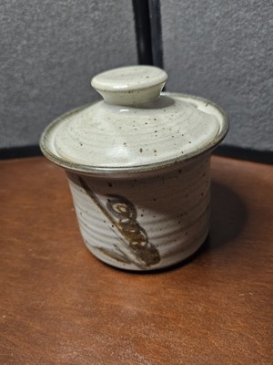 Beaver Flats Pottery Condiment Container With Cover Alberta Canada