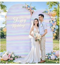 2 Pack Arch Spandex Backdrop Cover 7.2 ft and 6.0 ft Stretchy Wedding Birthday
