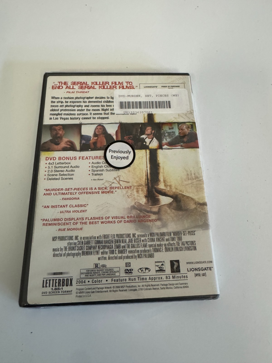 MURDER SET PIECES 2004 Graphic Horror DVD OOP Gunnar Hansen Tony