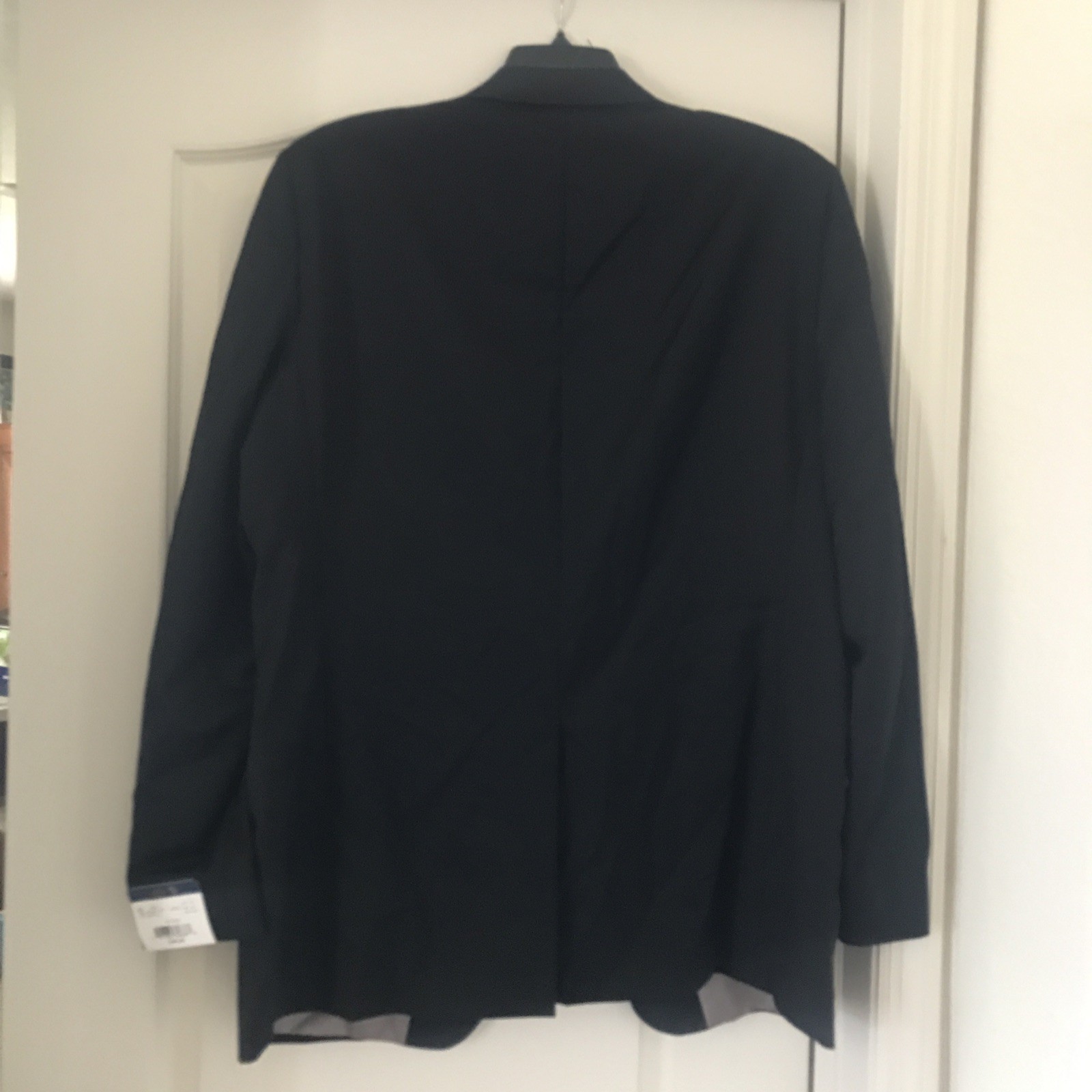 Hart Schaffner Marx Blazer 46L Black Chicago Fit 100% Worsted Wool NWT