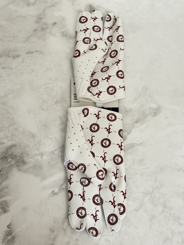 Nike Vapor Jet 7.0 Alabama Crimson Tide PE Football Gloves White Men's Size 3XL - Picture 2 of 4