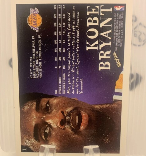 1998-99 NBA Hoops - Kobe Bryant #1 - Picture 2 of 3