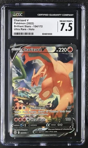 Pokemon Charizard V (154/172) [Sword & Shield: Brilliant Stars] Graded CGC 7.5 N