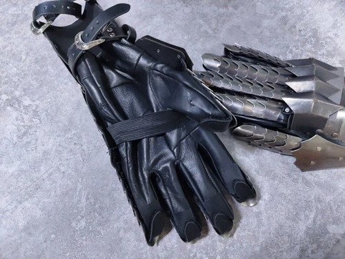 Guanti Re Strega Signore degli Anelli Armatura Medievale Nazgul Fantasy Cosplay - Foto 5 di 9