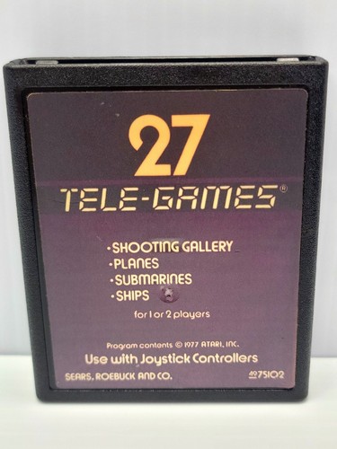 Target Fun (Atari 2600, 1977) Sears Game Cartridge & Manual Only Tested Cleaned