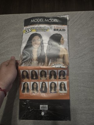 Model Model Glance Braid 3X Wavy Feathered Twist 16'' Synthetic T30 Crochet