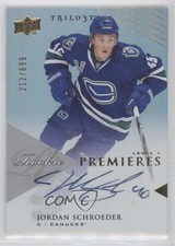 2013 Upper Deck Trilogy Rookie Premieres Level 1 /699 Jordan Schroeder Auto 0a4