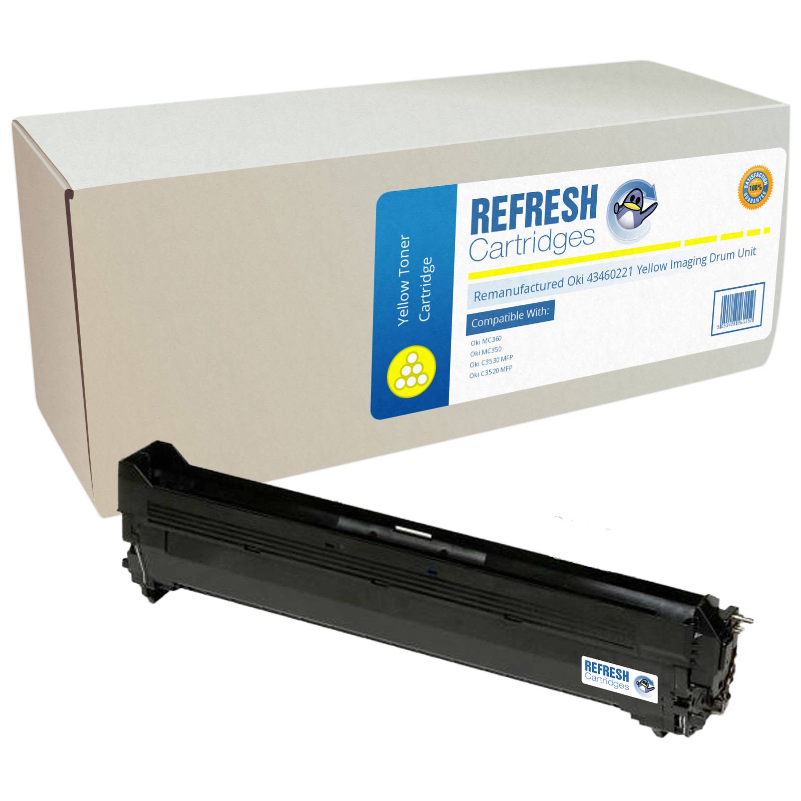 Refresh Cartridges Yellow Imaging Drum 43460221 Compatible With OKI Printers