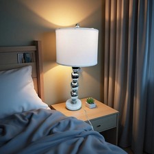 27.5" Single Modern Table Lamp Bedroom Living Home Office Desk Nightstand Lamp