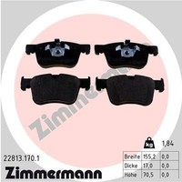 Zimmermann Bremsbelagsatz, Scheibenbremse 22813.170.1 FüR Peugeot DS CitroËN