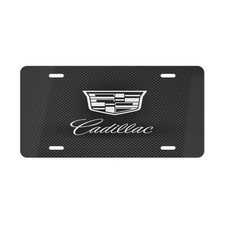 Cadillac License Plate Custom Made Of Stainless Steel Metal - Black Graphics