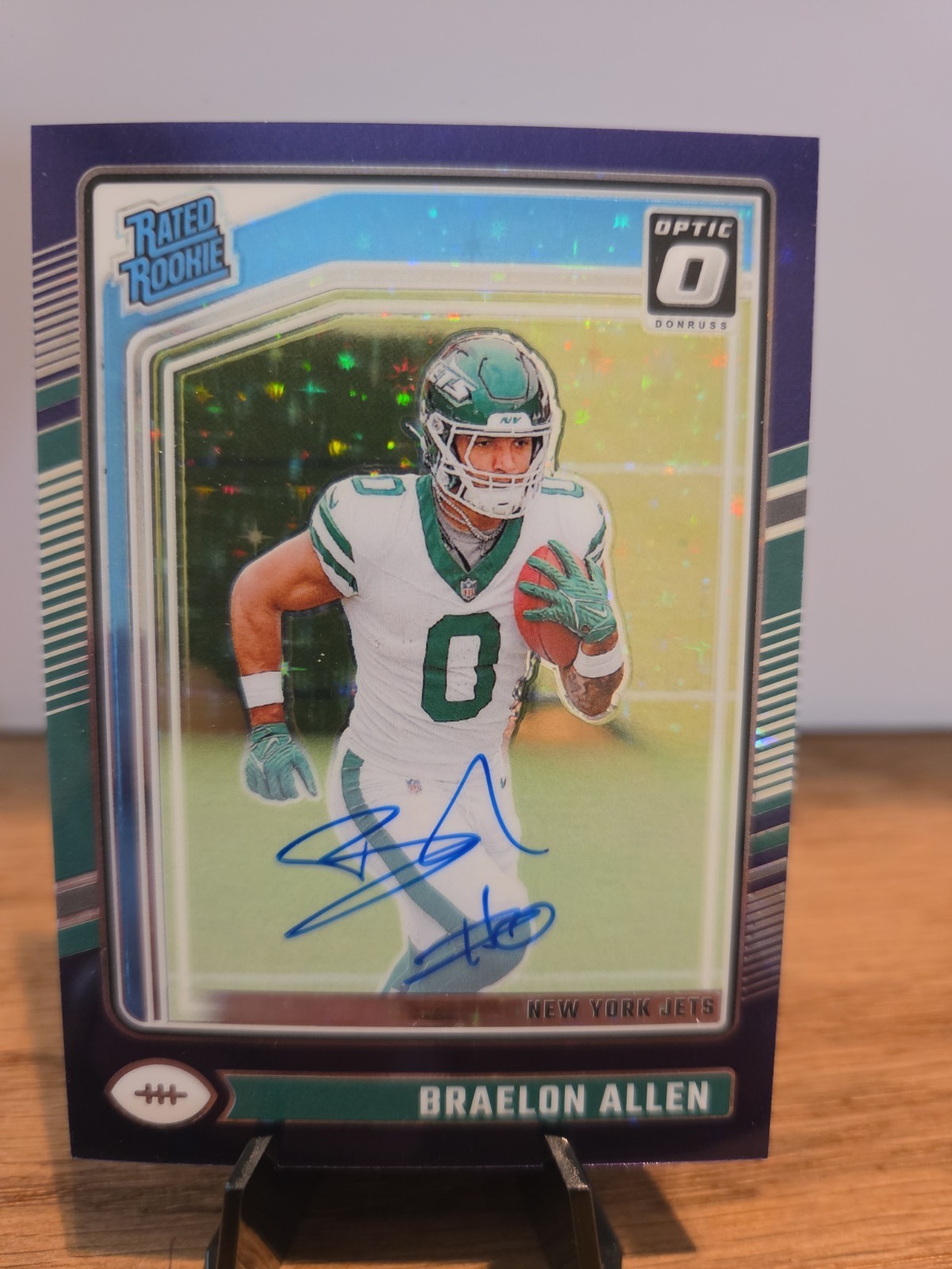 2024 Panini Optic Purple Stars Auto Braelon Allen /42 RC Jets