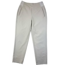 Athleta Brooklyn Ankle Pants Womens Size 4 Beige Stretch Pull-On Travel Workwear