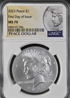 2023 Peace Dollar NGC MS 70 First Day of Issue (FDOI) - .999 Fine Silver