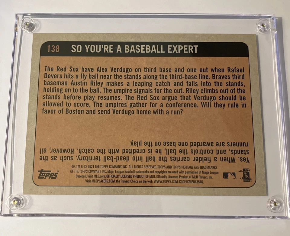 2021 Topps Heritage 5X7 JUMBO Fernando Tatis, Jr. (w/holder)! Serial #'d 44/49 - Image 3 of 3